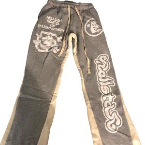 Hellstar Grey Signature Flare Sweatpants